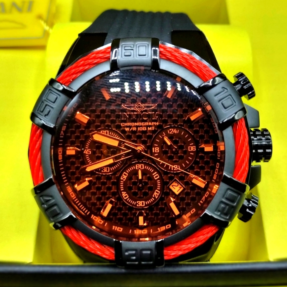 FIRM PRICE-New Invicta Bolt Cable Chronograph Men's Watch.